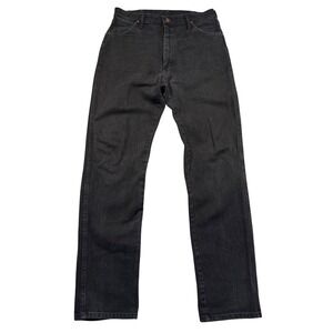 Wrangler 13MWZWK Jeans Mens 32x36 Black Vintage Made in USA Cowboy Cut Straight